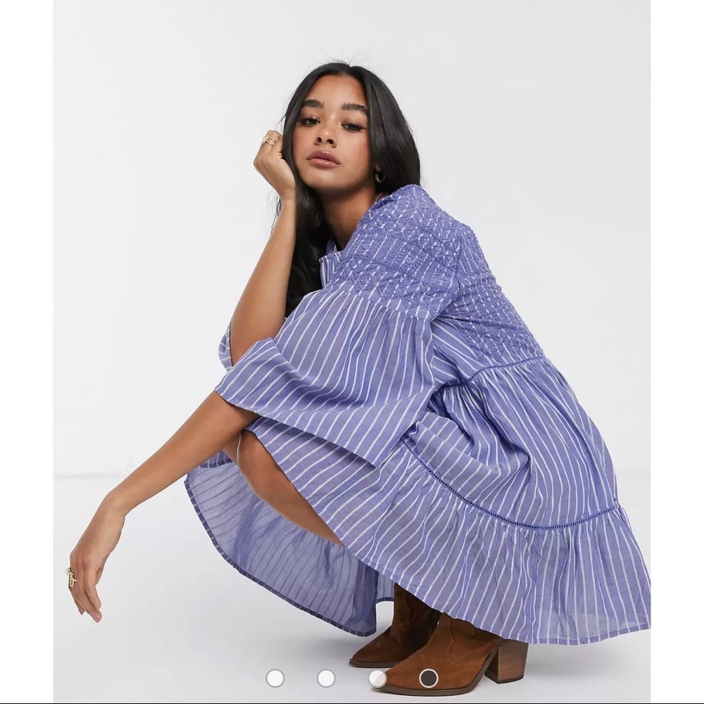 NWT free people Lola embroidered mini dress